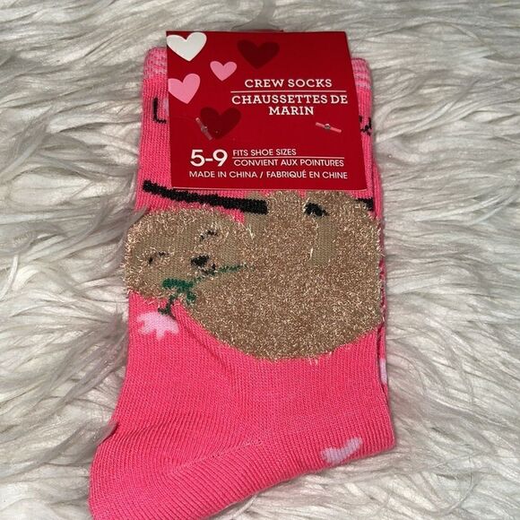 chaussettes de martin Socks Womens Size 5-9 ccrew Hearts Valentines NWT - Picture 2 of 4